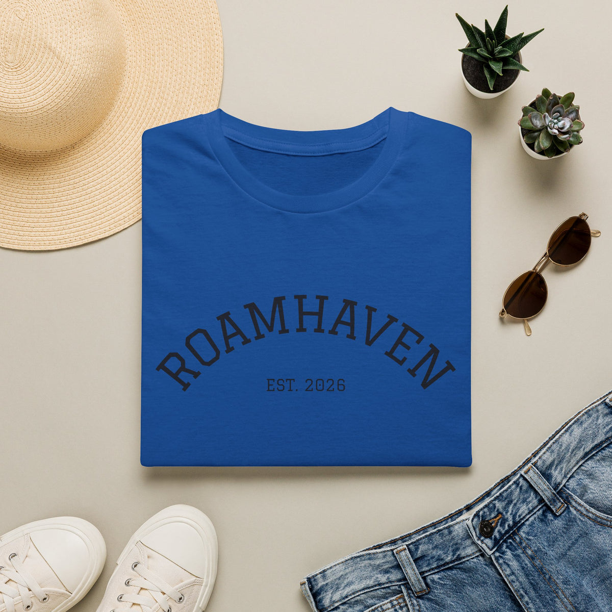Roamhaven Est. 2026 T-Shirt – Minimalist Travel Tee
