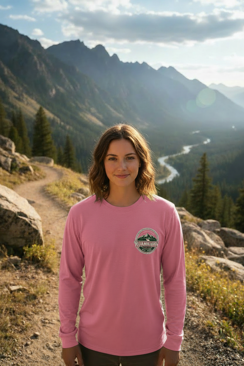 Roamhaven Long Sleeve Shirt - Pink Women's Front View